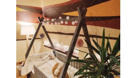 Łóżko domek drewniane dla dzieci TIPI 3 Naturalny